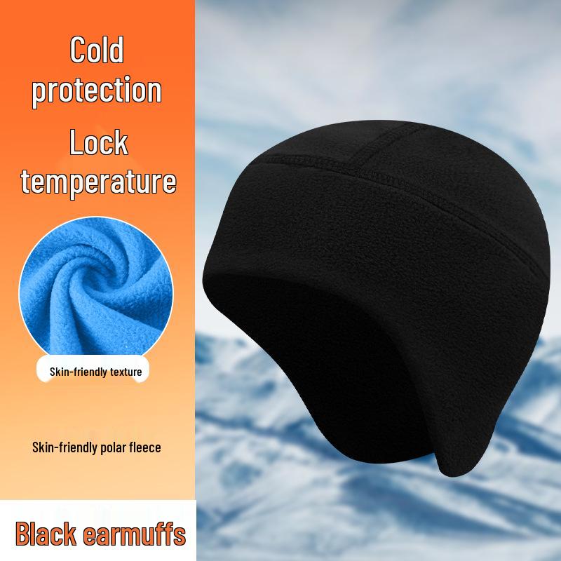 Zagęszczona zimowa czapka z pluszem: Styl Europejski i Amerykański, Kolarstwo na Świeżym Powietrzu, Ochrona Uszu, Dwuwarstwowa Ochrona przed Zimnem, Czapka Narciarska i Motocyklowa