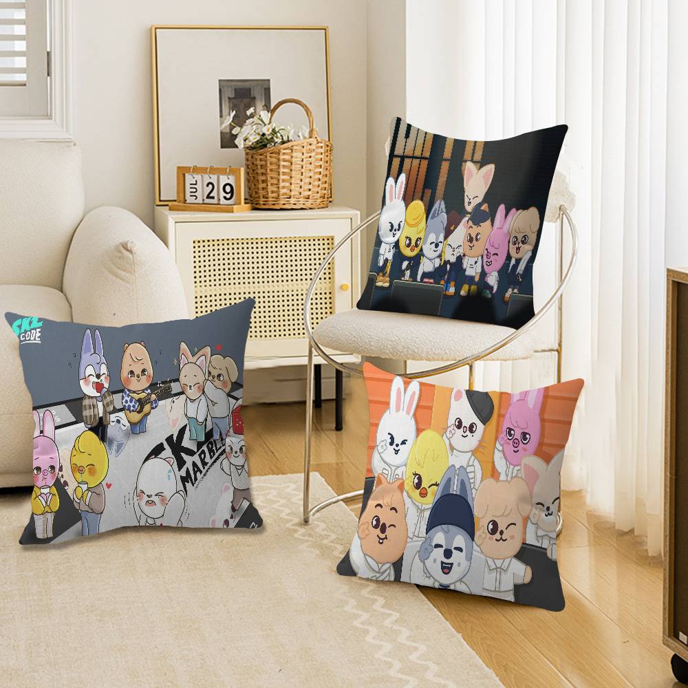 Kpop S-Stray K-Kids S-Skzoo Personalized Pillow Dust Cover Bedroom Kids Party Decoration Pillowcase Birthday Children Gift