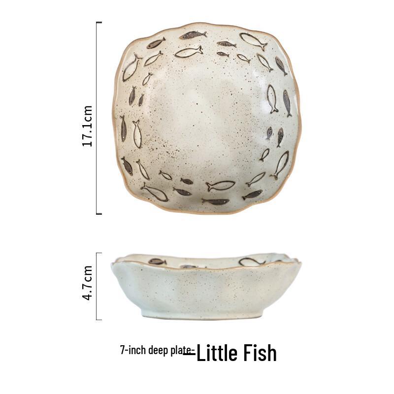 Zhinianhua Underglaze Ceramic Side Plate