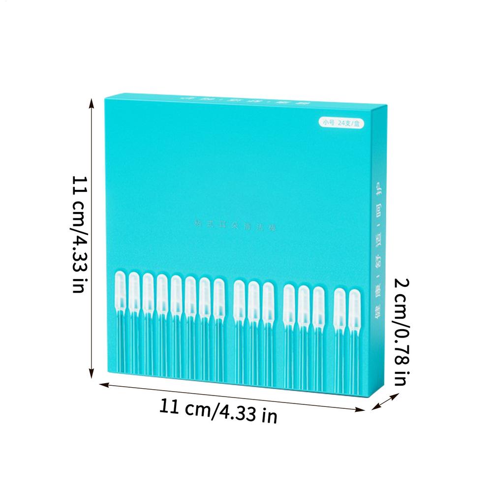

Sticky Ear Cleaning Stick 24 Pieces Soft Adhesive Silicone Remover Ear Cleaning Sticks for Personal Hygiene Health Shower Bath