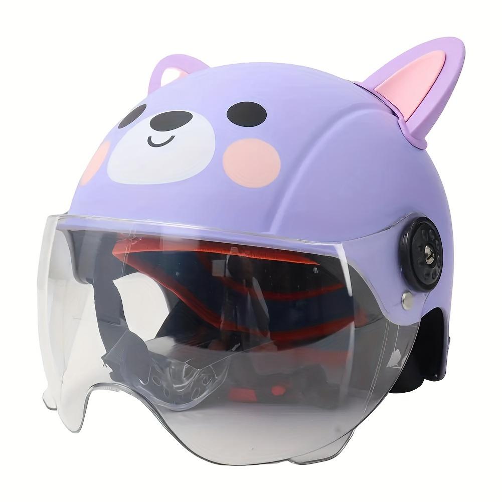 Casco de Montar para Niño Ajustable Apariencia Adorable Ultraligero Absorbente de Impactos ABS Casco de Seguridad para Patineta Bici de Niño para Niño