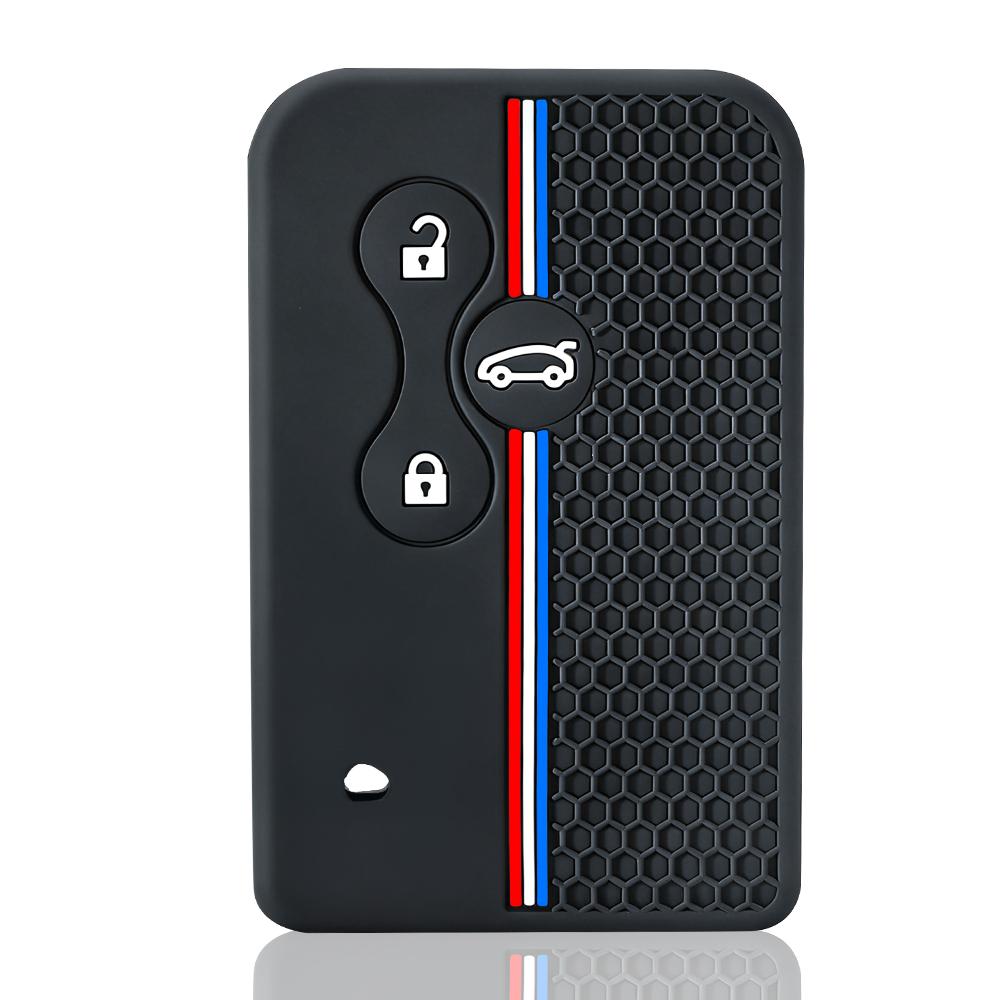 

Fashion New Style Key Holder For Renault Scenic Clio Logan Megane 2 3 Koleos 3 Button Car Key Cover Case чёрный