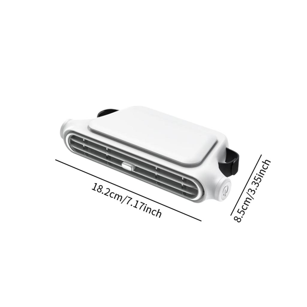 Cars Seat Fan for Backseat USB Space Saving Electric Air Circulation Fan 3 Speed for Golf Carts Traveling SUV Automotive Outdoor