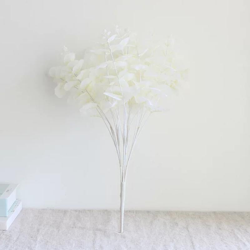 

Имитация 16 листьев эвкалипта, свадебное растение, искусственные цветы, денежная трава, лист, цветочная композиция белый