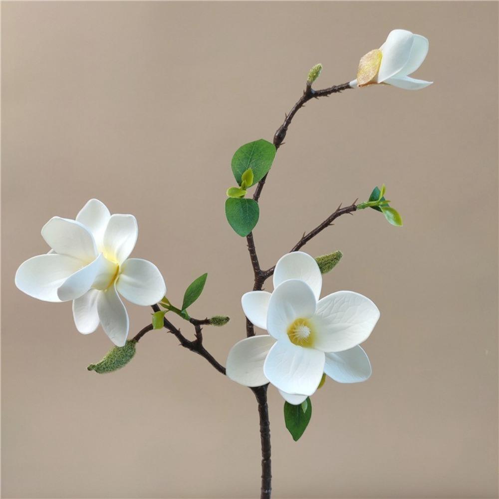Realistische Haptik Künstliche Orchideenblüten Langer Ast Magnolienzweige Bürodekoration