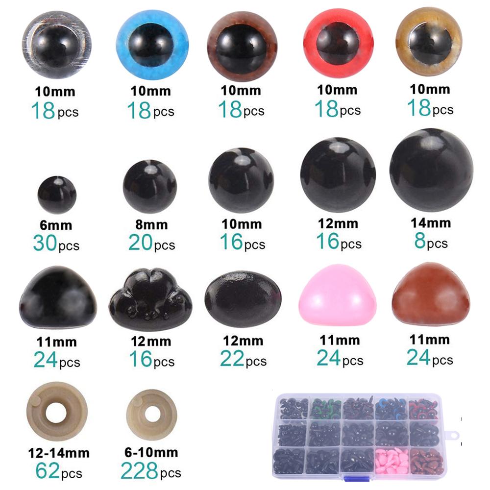 150/300/580Pack Plastic Safety Eyes For Toys Crochet Animal Eye DIY Craft Stuffed Animals Toy Bear Plush Doll Toys Accessories