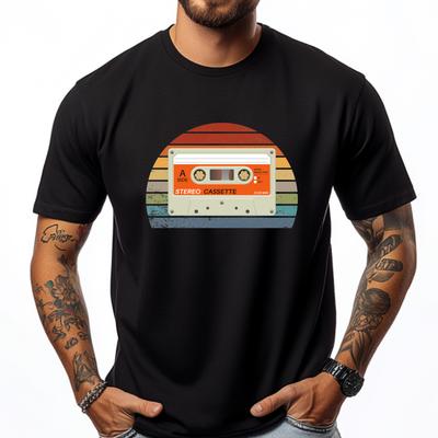 Cassettes Lover Tee Shirt Clothes Men's Clothes Graphic Tee Shirt Breathable New In Tops & Tees Printed On - Men's Summer Cot...