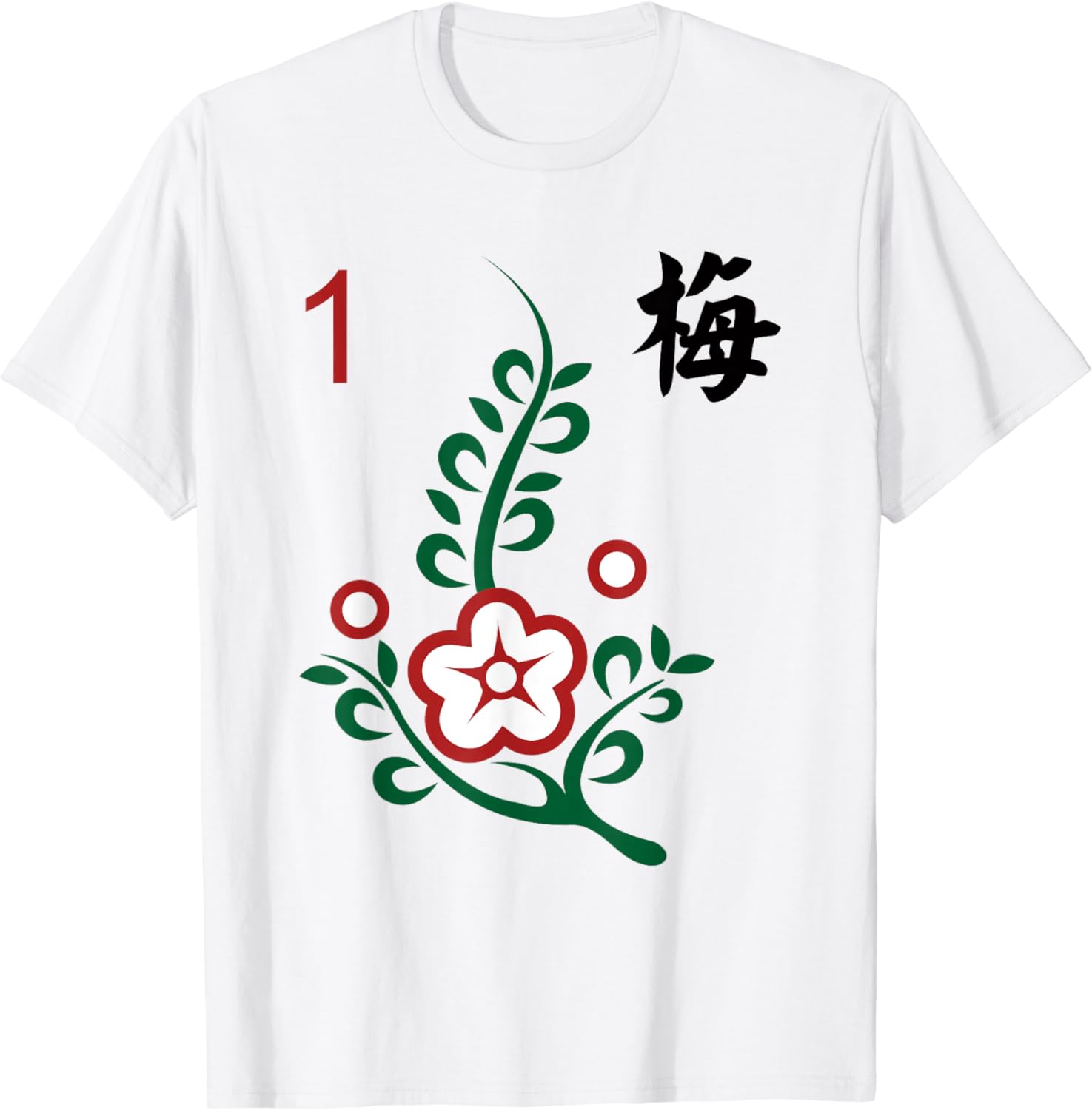 Chinese Mahjong Mah Jong Game Tiles Character Flower One TShirt Unisex Clothing Graphic T Shirts Camisas Streetwear S
