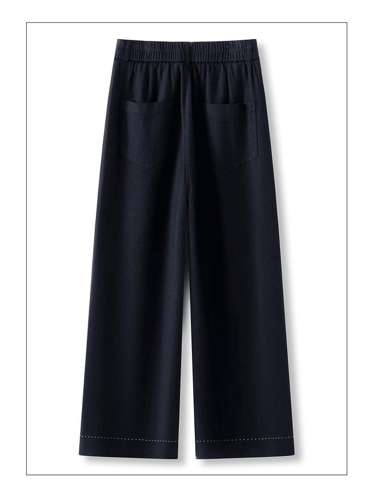 Women's Summer High-Waisted Loose Straight-Leg Wide-Leg Jeans
