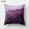 Hongbo 1 Pcs Pillow Case Colorful Oil Forest Painting Mountain Wave Polyester  Pillow Case Sofa Cushion Cover