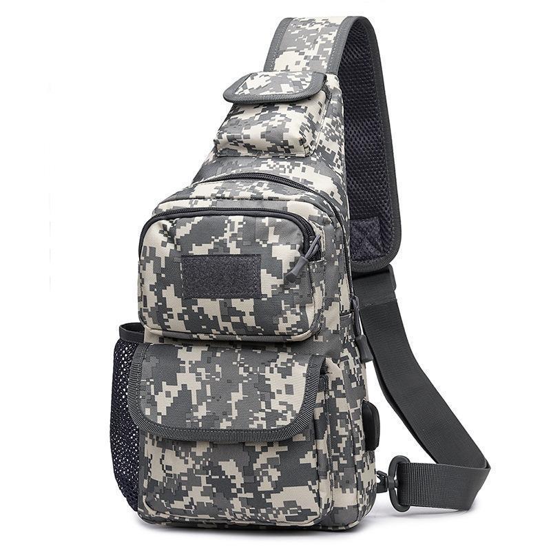 Men's Camouflage Tactical Crossbody Chest Bag - Multifunctional Outdoor Shoulder Pack