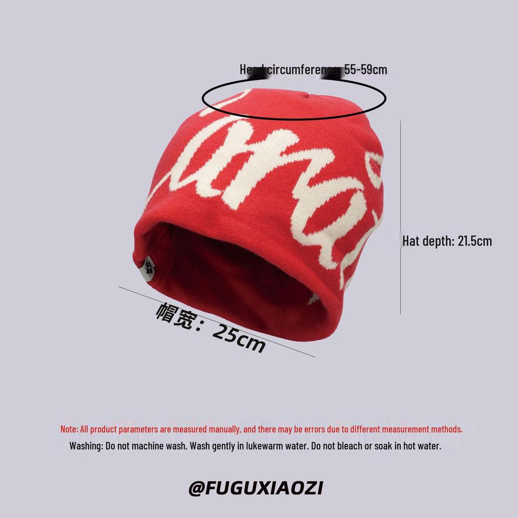 American Street Style Beanie: Trendy Outdoor Mountaineering Wool Hat, Warm & Cold-Proof, for Men & Women, Autumn/Winter