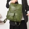 Schoolbag Women's Backpack Multi-pocket 1011 New PU Business Bag Commuter Multifunctional Backpack Portable Oblique Span Bag