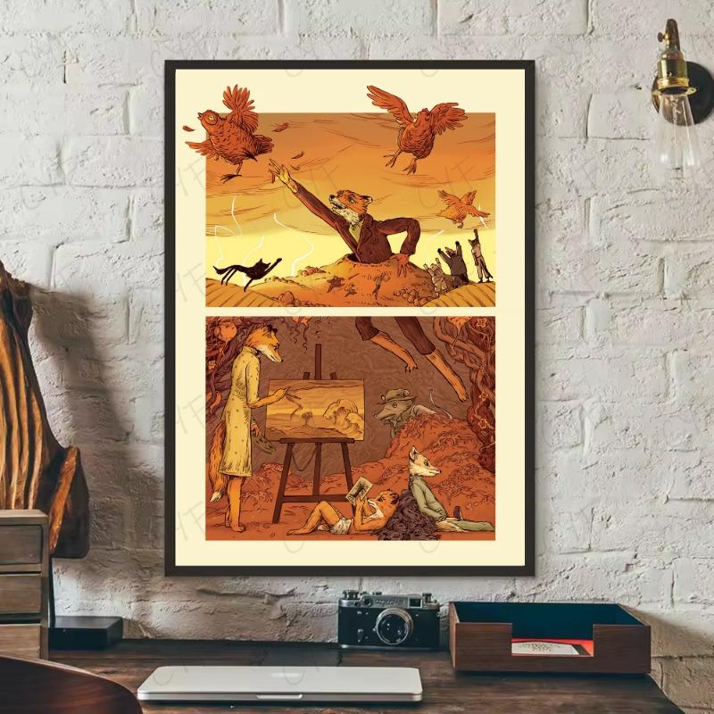 

Movie The Fantastic Mr. Fox Poster HD art sticky wall waterproof home living room bedroom bar aesthetic decoration 21cm×30cm NoFrame