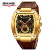 Quartz Sports Watches Reloj Hombre Mens Casual Waterproof Date Time Fashion Genuine Leather Strap Stopwatch Wristwatch