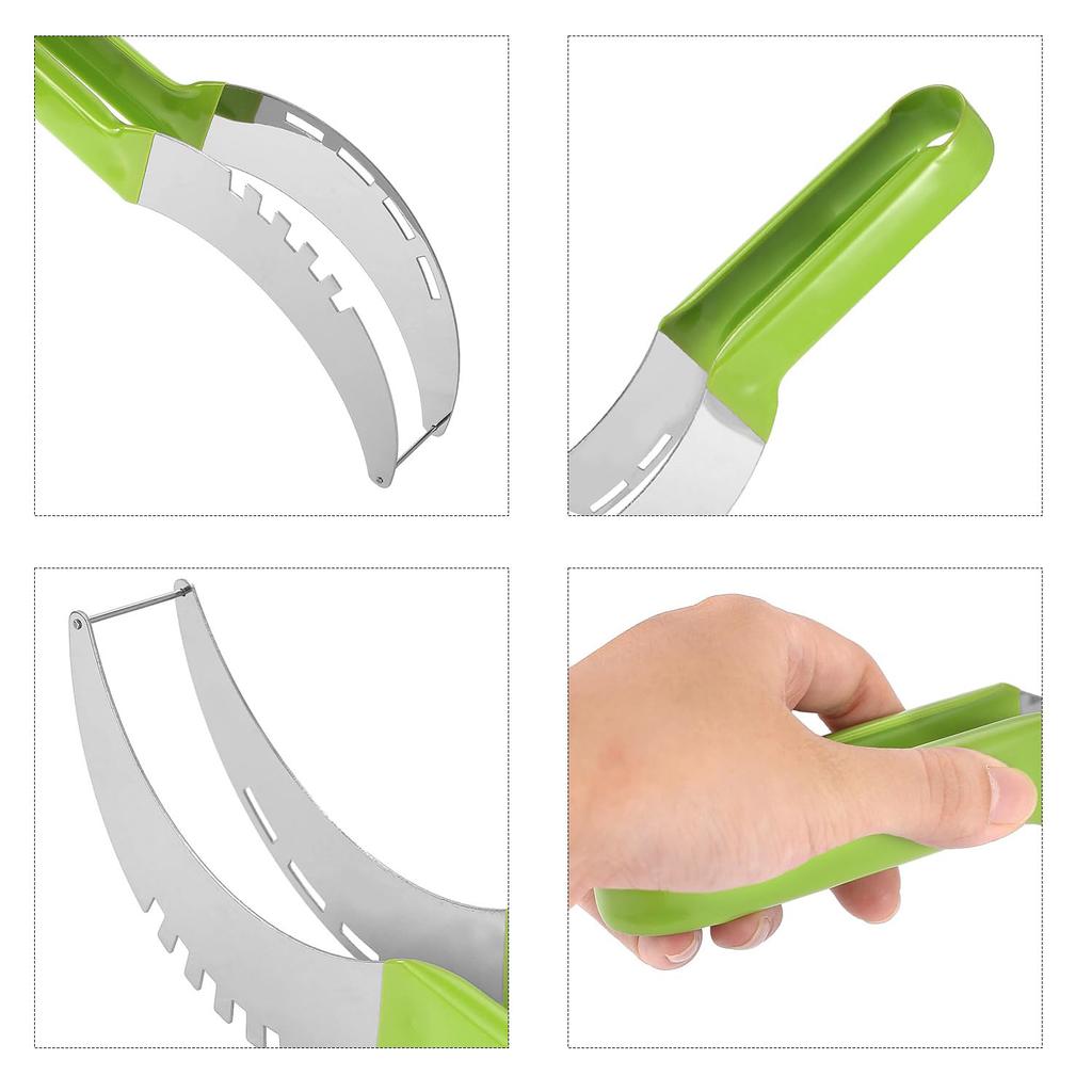 Watermelon Slicer Cutter - Stainless Steel Melon Cutter -Watermelon Cutter Slicer Tool -Watermelon Cutting Fork - Multifunctional Fruit Fork