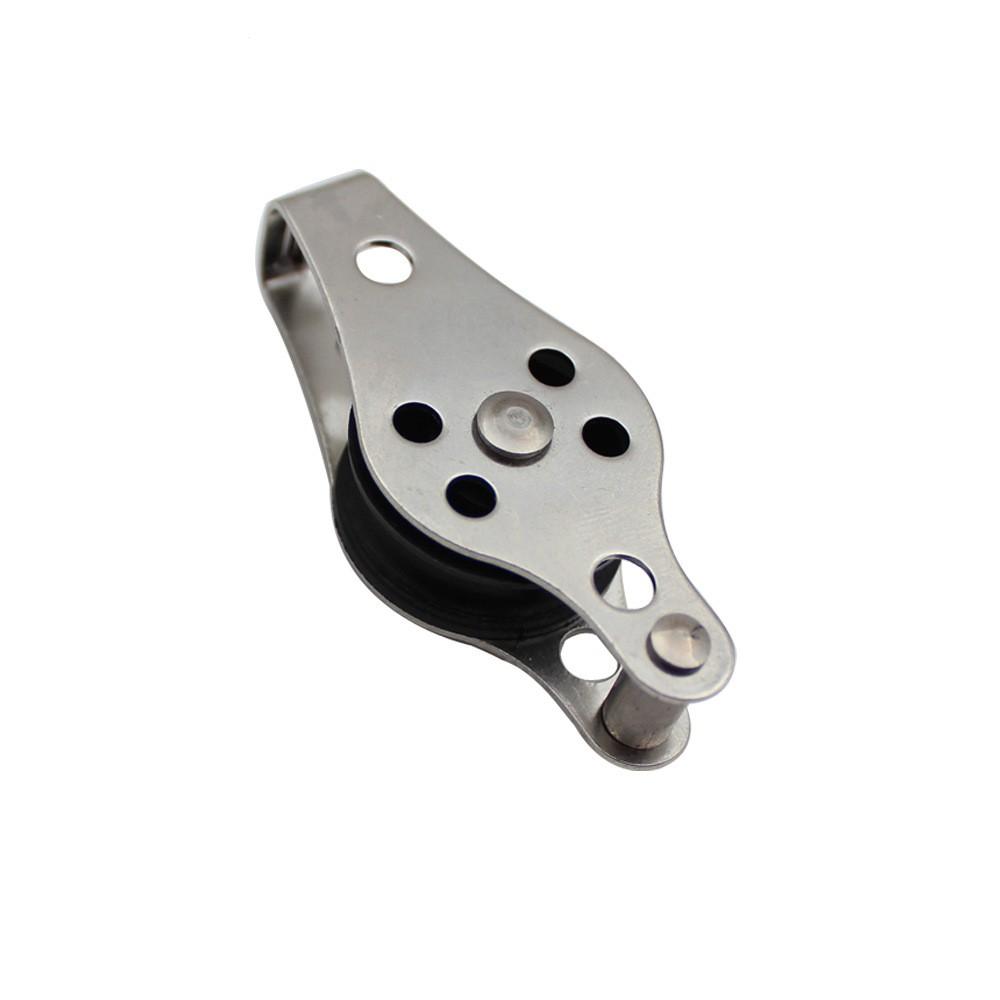 1/2/5 bucăți scripete din oțel inoxidabil 316 60 mm blocuri roată frânghie scripete din nailon un singur ochi de ancorare pentru frânghie de la 2 mm la 8 mm