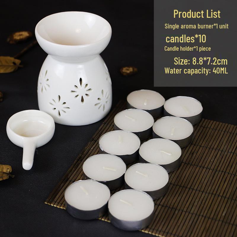 Ceramic Aromatherapy Lamp: Indoor Essential Oil Burner for Home or Spa