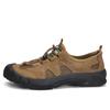 Men Handmade Genuine Leather Non-Slip Casual Shoes Mesh Breathable Walking Shoes Design Man Hiking Shoes Driving Footwear