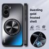 AG Matte Magnetic Case for POCO M7 4G 360° Rotating Ring Holder Wireless Charging Hard Cover for Xiaomi POCO M7 4G
