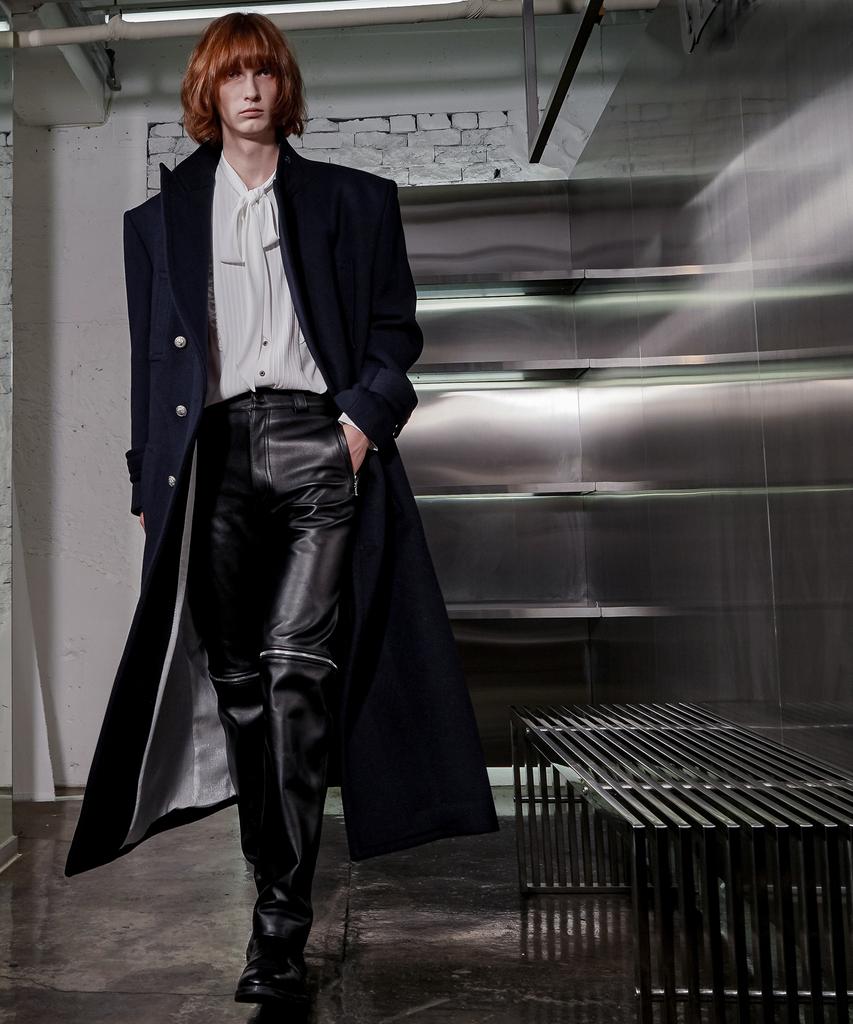 UNTAGE Leather Zipper Slim Trousers (Unisex)_Uth-Fp31