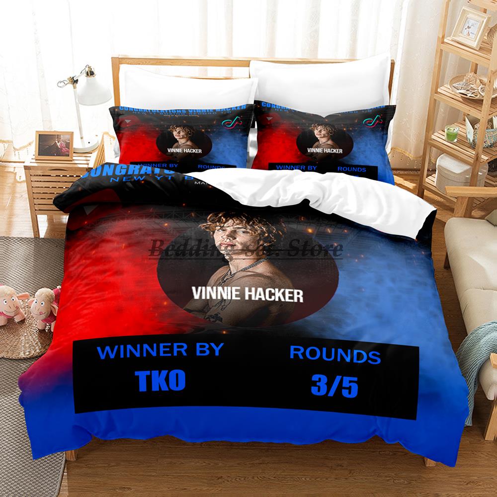 New Vinnie Hacker Merch Bedding Set Single Twin Full Queen King Size Bed Set Aldult Kid Bedroom Duvetcover Sets 3D Bed Sheet Set
