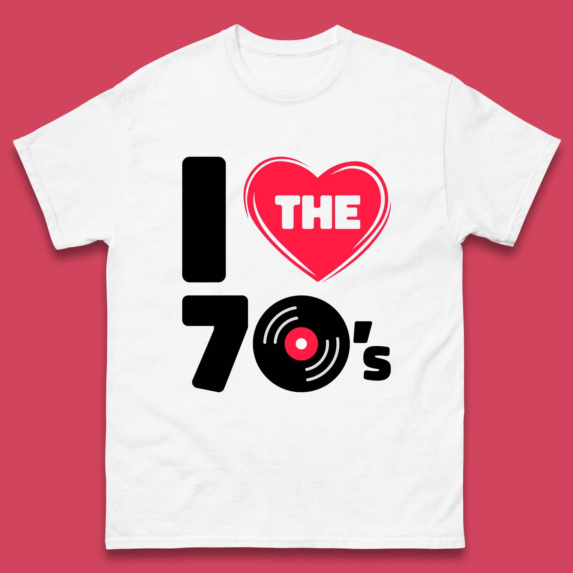 I Love The 70 s Vintage Retro Classic Old School Country Music 70s Party Mens Tee Top S