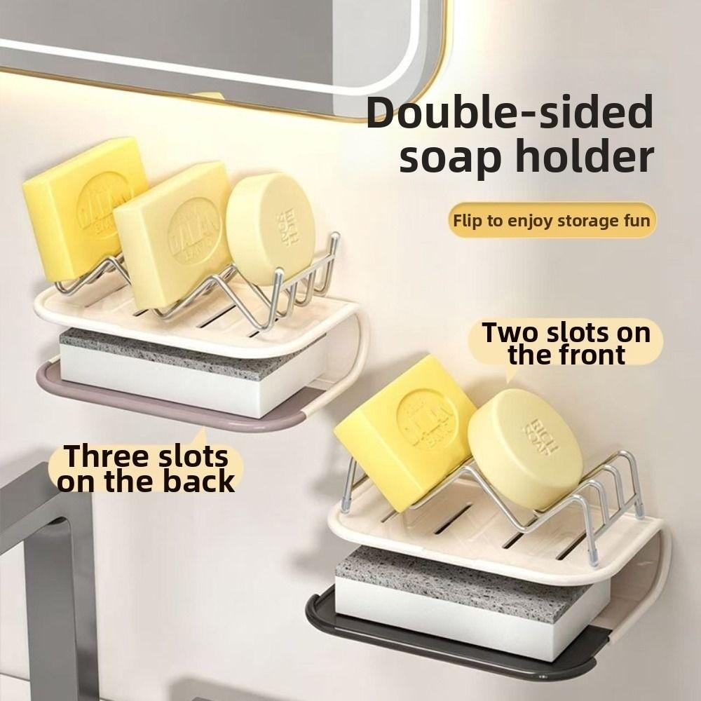 Space Saving Bathroom Soap Dish M Rack Soap Drain Box Simple Bathroom Soap Tray  Household