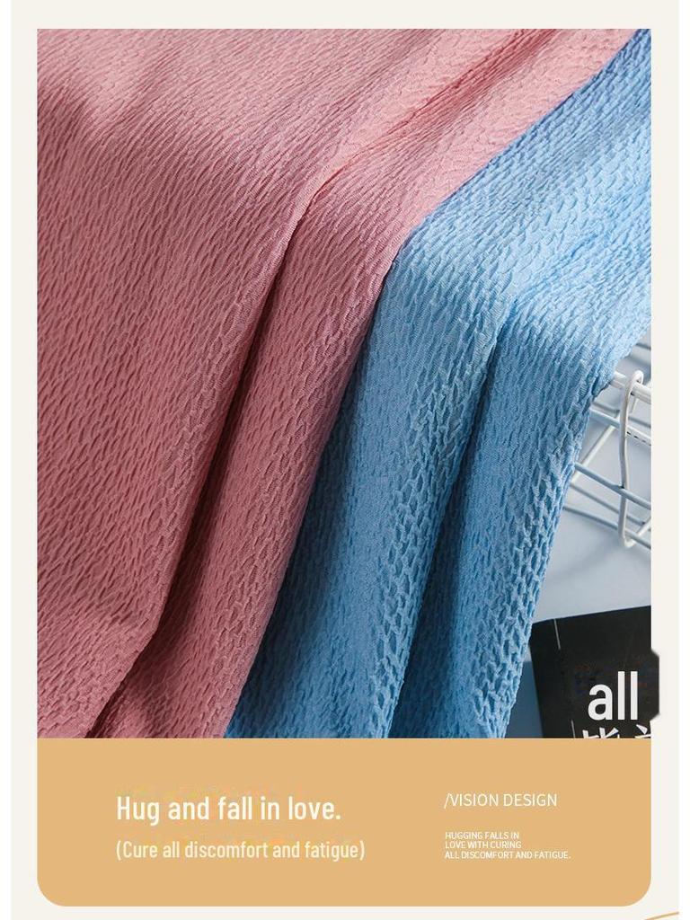 Wrinkled Wave Pattern Stretch Fabric - Tripe Knitted, 280g, Small Mountain Peak Design