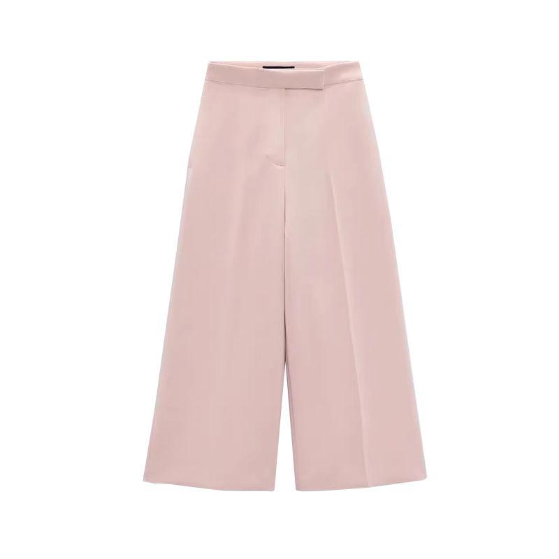 Spring New Fashion Commuter Sleeveless V Neck Short Vest 2966888 High Waist Loose Pants 2955888