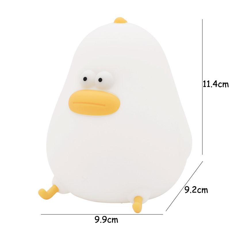 Duck Silicone Night Light Led USB Rechargeable Night Lamp Touch Sensor Bedroom Bedside Lamp Kids Baby Children Gift Sleep Lights