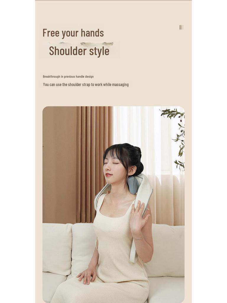 Cross-Border Neck and Shoulder Massager with Heating and Kneading Therapy
