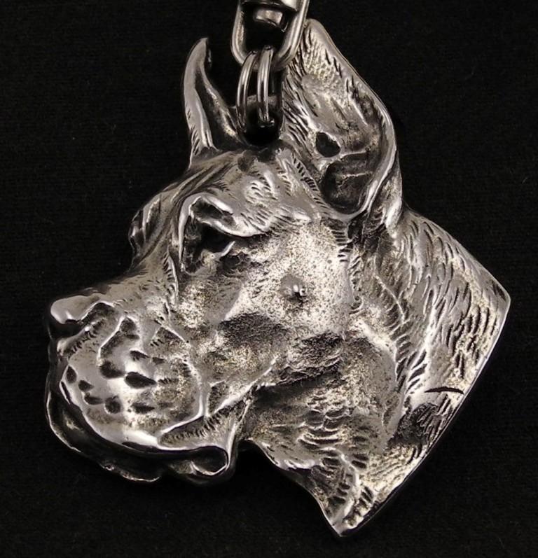 Great Dane I - Necklace with Dog, Silver-plated Pendant for Dog Fan, Unique Jewelry by Art-Dog Brand