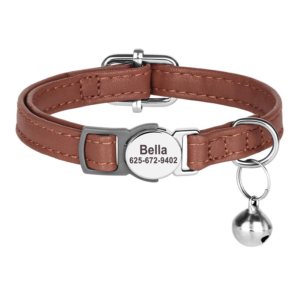 Personalized Cat Collar Adjustable Small Dog Kitten Collars Free Custom Pet Puppy ID Name Necklace Collars Anti-lost for Cats