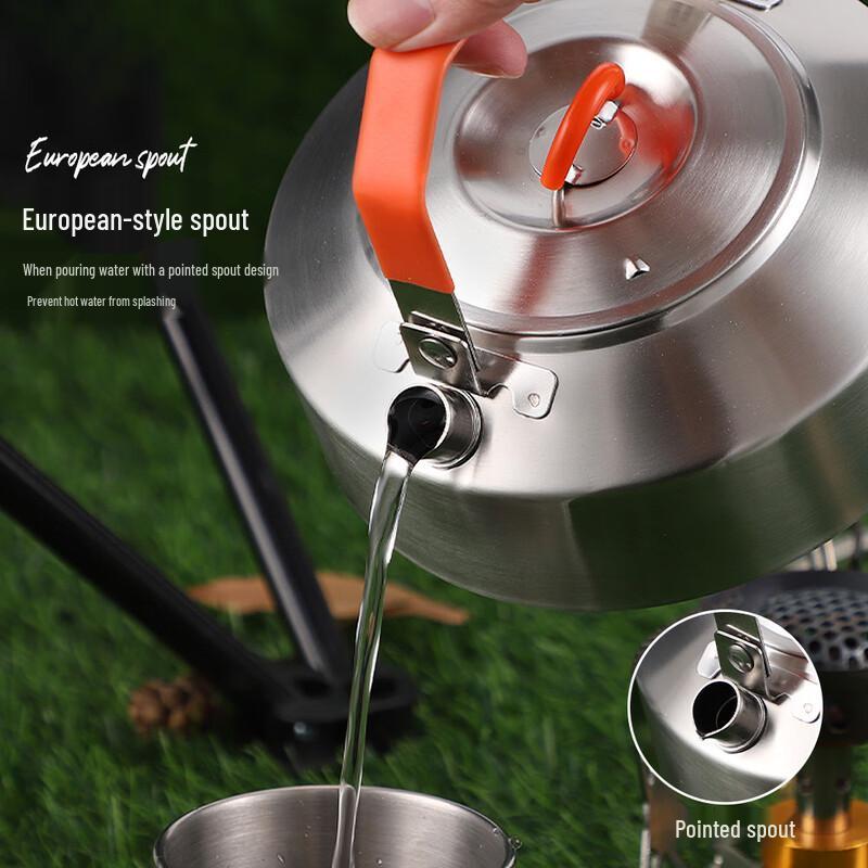 1.5L 304 Stainless Steel Camping Kettle
