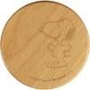 PEANUTS Snoopy Coaster, Wooden, Approx. 9cm Diameter, Yummy Fruit Design, Classic, Brown, Fun for Adults, Snoopy Merchandise, Tableware, SN2300-346