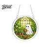 Acrylic Block Suncatcher Halloween Scary Bat Pumpkin Jigsaw Puzzle Suncatcher Stained Glass Style