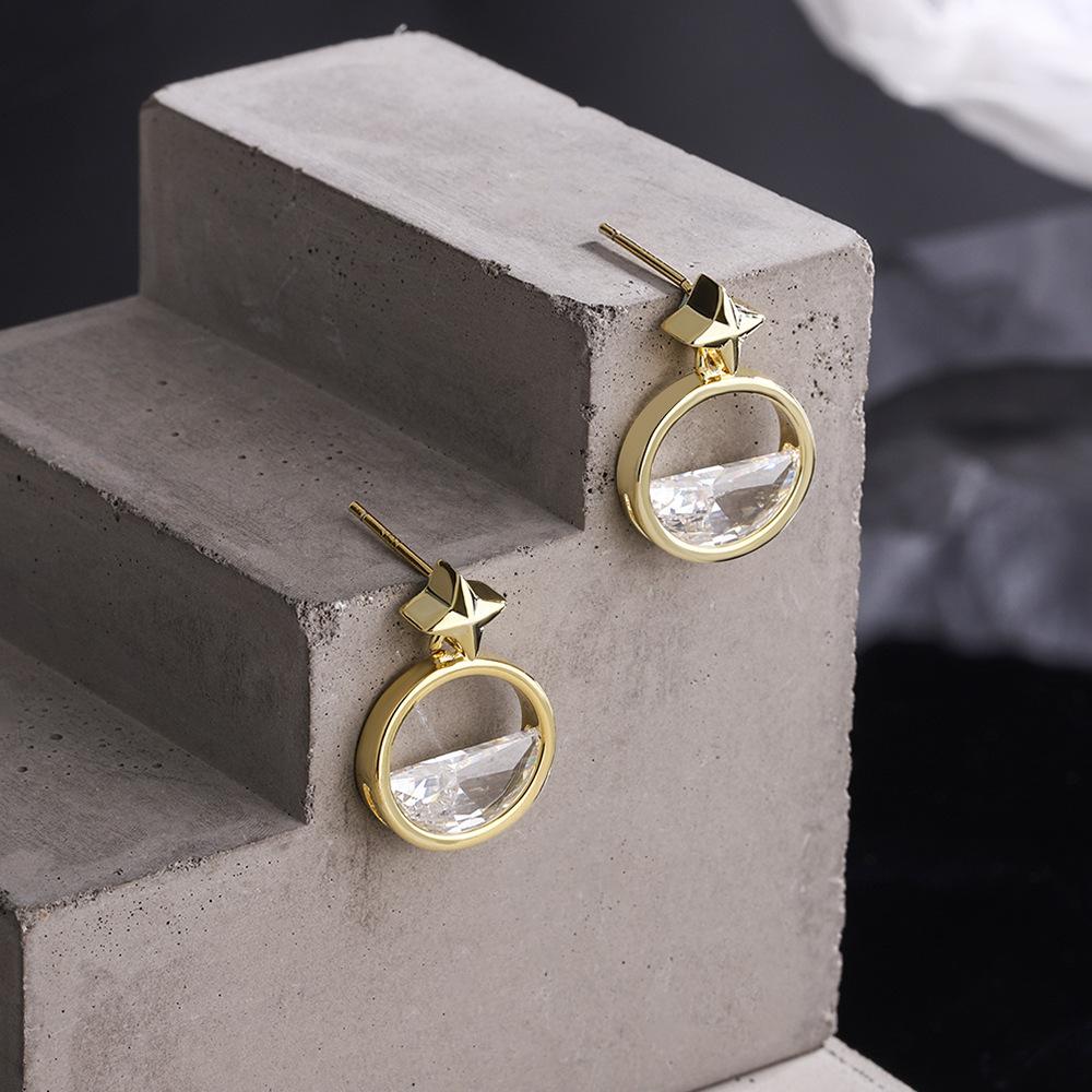 

Серьги Love Pentagon для женщин, модные серьги-гвоздики в форме звезды, элегантные украшения для банкета copper золотой