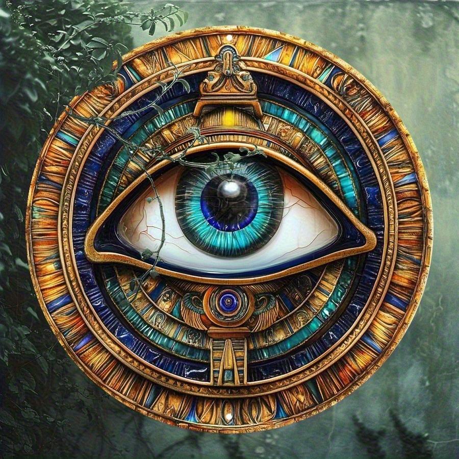 

2d Плоский 20*20см, Круглий Дерев яний Настінний Арт Око Гора, Дерев яний Декор для Дому, Кухні, Саду, Спальні, Бару, Ванної кімнати та іншого 20x20cm