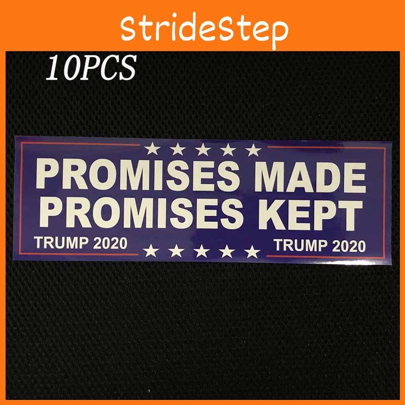 Donald 10pcs Trump Bumper Sticker 2020 Build The Wall Promises Kept Sticker Pack