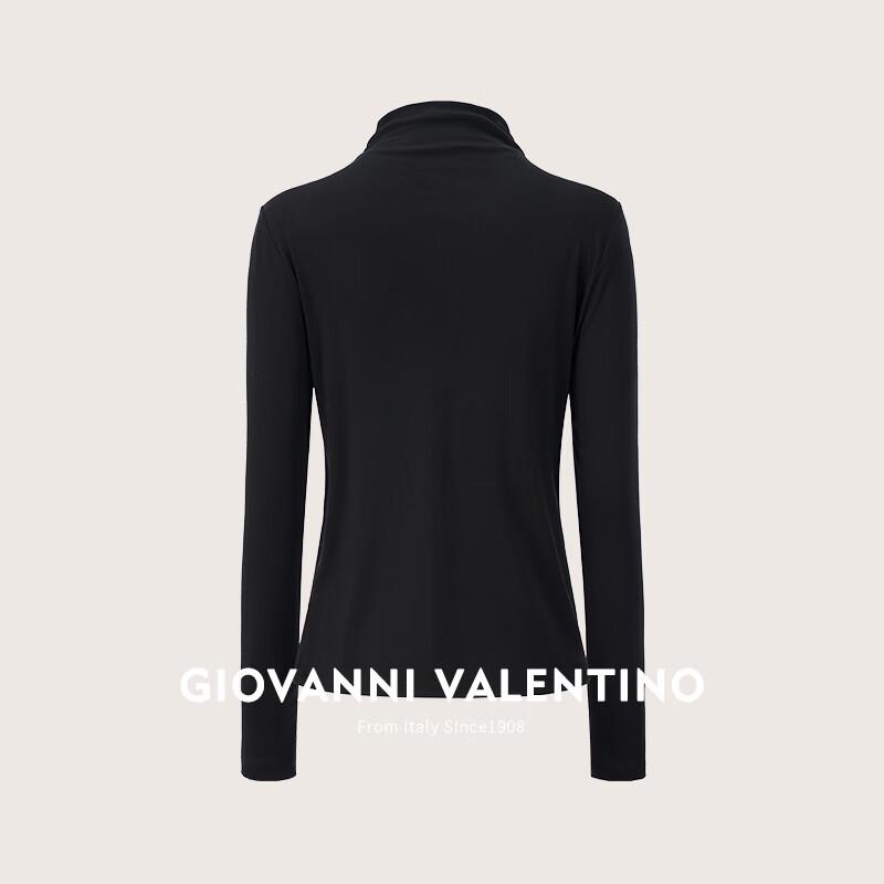 GIOVANNI VALENTINO Women's Semi-High Neck Knit Base Layer Top