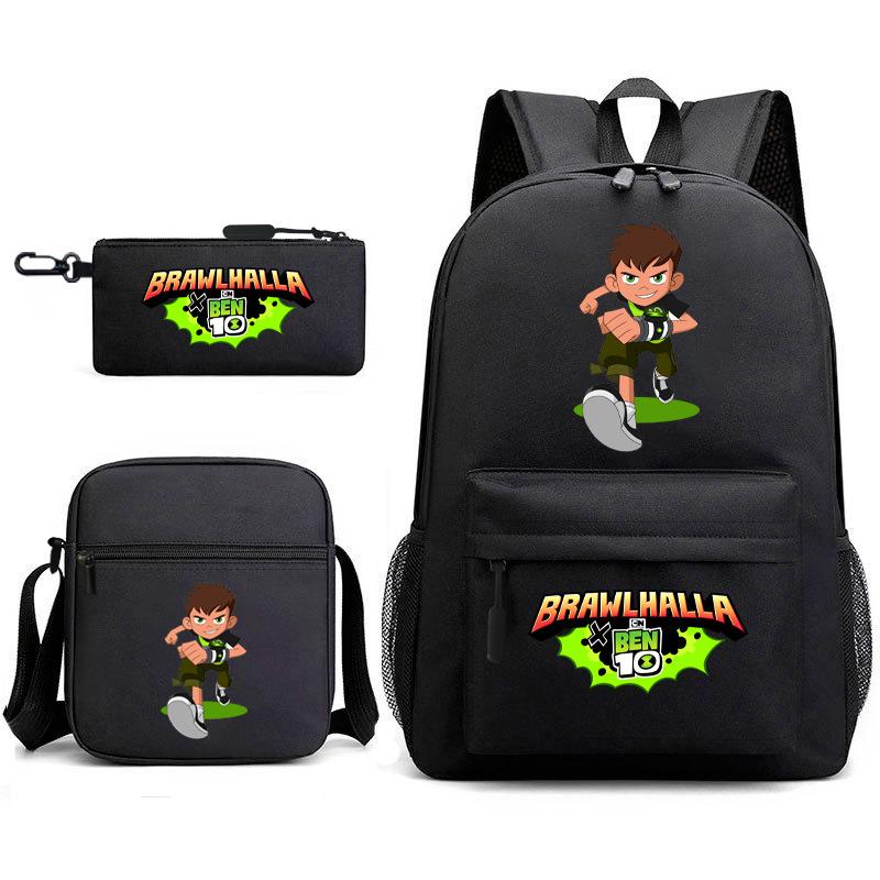 New Hacker Junior Starry Sky School Bag Three-piece Set 10 Heat Transfer Personalized Backpack Leisure Bag