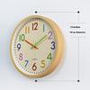 Stille Kinderwanduhr, 12 Zoll, nicht tickend, Quarz, batteriebetrieben, bunte Dekorationsuhr für Kinder, Kinderzimmer, Schlafzimmer
