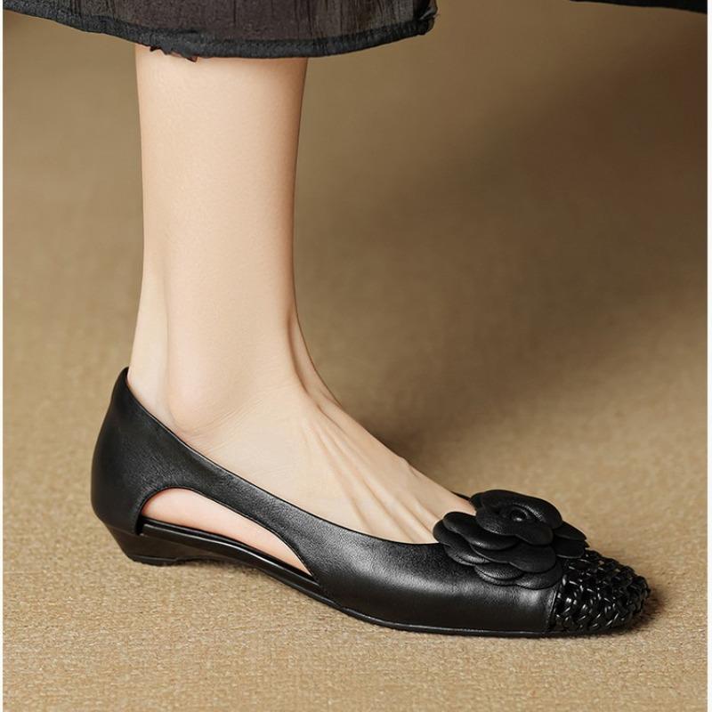 Flower Women Flats Shoes Shallow Cozy Sandals Dress Soft Woman Loafers Shoes 2025 Summer Designer Zapatillas De Mujer