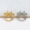 Anello in Lega di Titanio G23 2024 con Frange Intagliate per Naso e Orecchio - Gioiello Piercing Raffinato