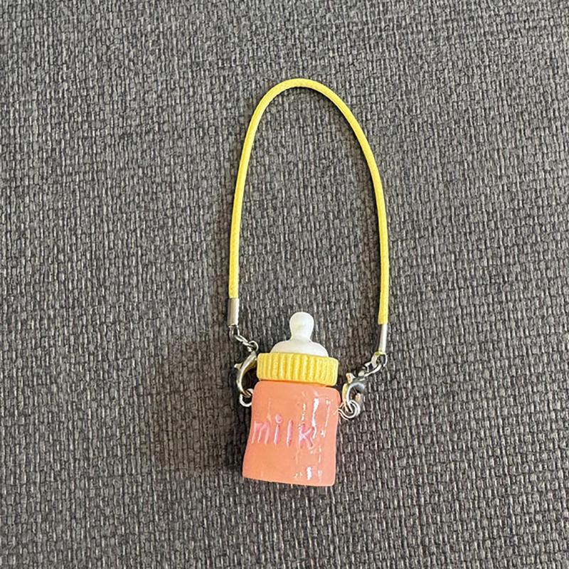 Creative  Miniature Water Cup Pendant Charms For Doll Neck Decoration Cute Mini Milk Bottle Model Plush Doll Accessories