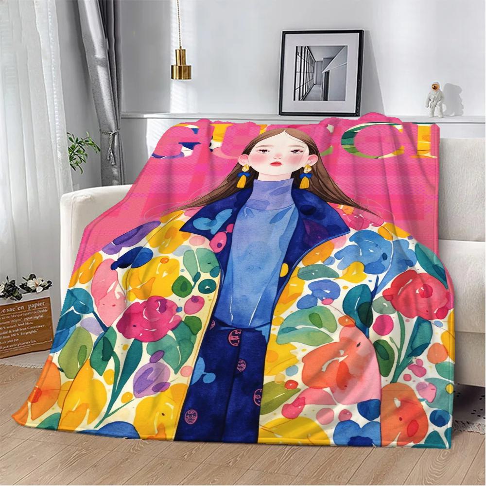 Gucc Bed Throw Blanket Luxury Bedding Fluffy Soft Blankets Sofa Decoration Beach Towel Interior for Home Knitted Plaid Knee Nap