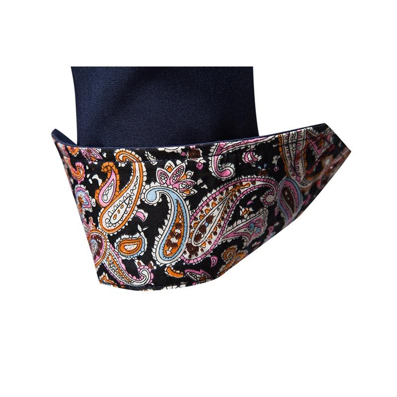 Herren Slim Fit Colorblock Langarmhemd