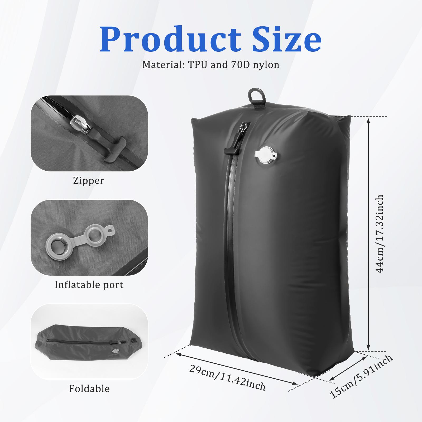 

17L Vacuum Bag 70D Nylon Vacuum Compression Bag with Zipper Waterproof Clothing Storage Bag Compression Luggage Bag for Travel