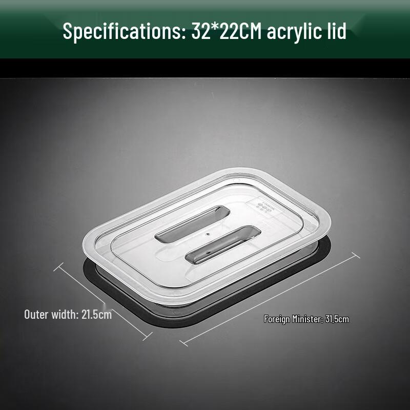Rectangular Acrylic Food Display Tray with Lid
